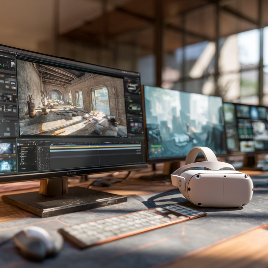 Module 3 — workstation with Unreal Engine and VR headset